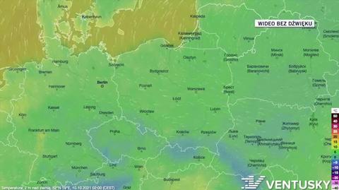 Prognozowana temperatura w ciągu kolejnych dni