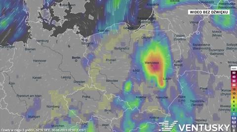 Prognozowane opady na kolejne dni