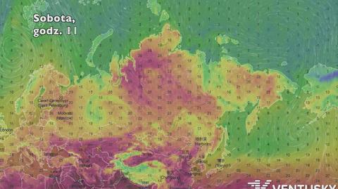 Temperatura w Rosji do niedzieli (Ventusky.com) | wideo bez dźwięku