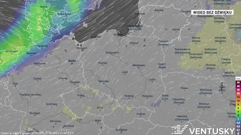 Prognozowane opady w kolejnych dniach