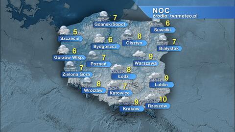 Prognoza pogody na noc 29/30.05