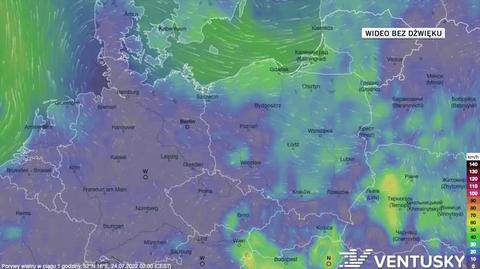 Prognoza porywów wiatru w dniach 24-28.07