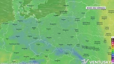 Prognozowana temperatura w kolejnych dniach