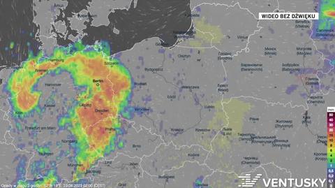 Prognozowane burze w Polsce 23.06.23