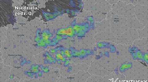 Opady deszczu w ciągu najbliższych pięciu dni (Ventusky.com) | wideo bez dźwięku