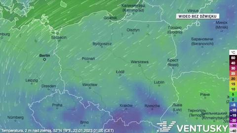 Prognozowana temperatura w kolejnych dniach