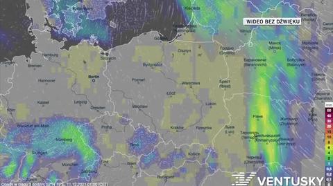 Prognozowane opady w dniach 11-15.12 