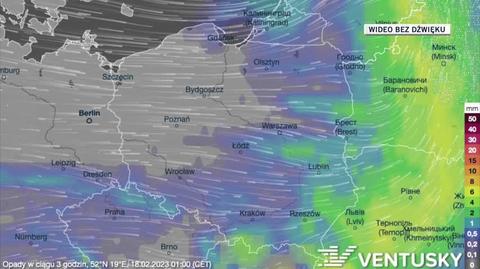 Prognozowane opady w kolejnych dniach