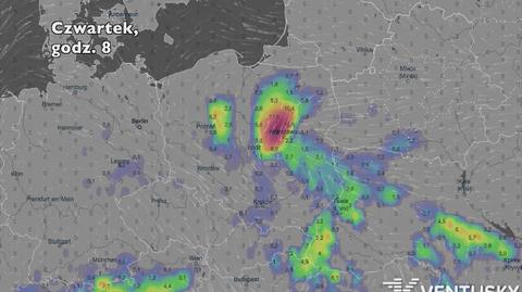 Opady w ciągu najbliższych pięciu dni (Ventusky.com)