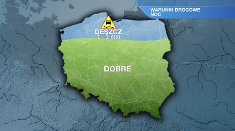 Warunki drogowe w nocy 24/25.09