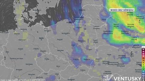 Prognozowane opady w dniach 12-16.07