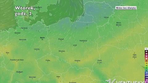 Prognozowana temperatura w następnych dniach (Ventusky.com)