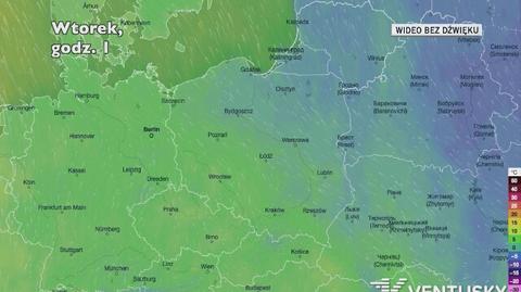 Prognozowana temperatura w najbliższych dniach (Ventusky.com)