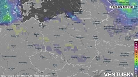 Prognozowane opady w kolejnych dniach