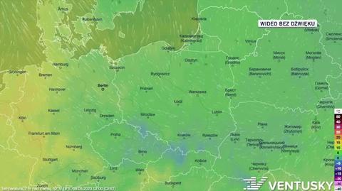 Prognozowana temperatura w kolejnych dniach