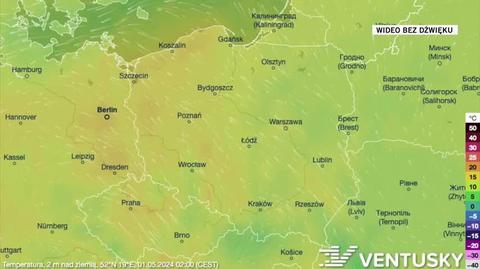 Prognozowane opady na majówkę