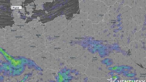 Prognozowane opady od piątku do niedzieli