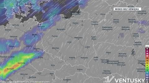 Prognozowane opady w dniach 21-25.10