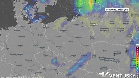 Prognozowane opady w dniach 31.05-04.06