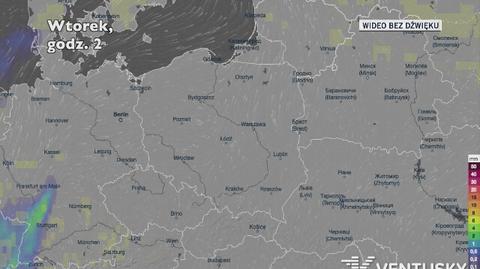 Prognozowane opady w kolejnych dniach (Ventusky.com)