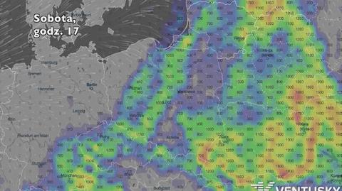 Potencjalny rozwój burz w ciągu najbliższych dni (Ventusky.com) | wideo bez dźwięku