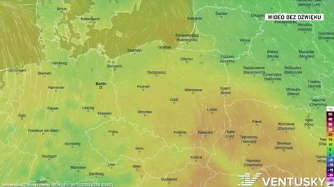 Prognozowana temperatura na kolejne dni