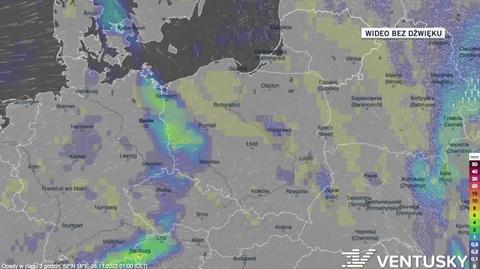 Prognozowane opady w dniach 26-30.11