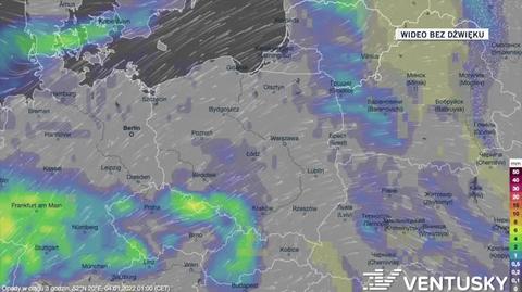 Prognozowane opady w dniach 4-8.01