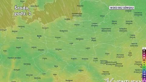 Prognozowana temperatura w najbliższych dniach (Ventusky.com) | wideo bez dźwięku