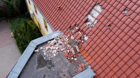 Zniszczenia w Piotrowicach