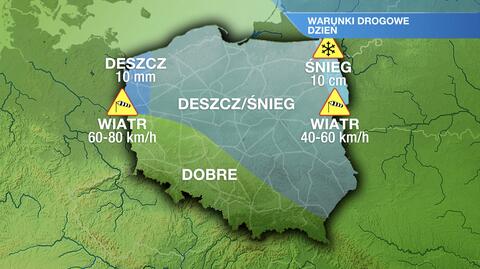 Warunki drogowe w poniedziałek 20.02