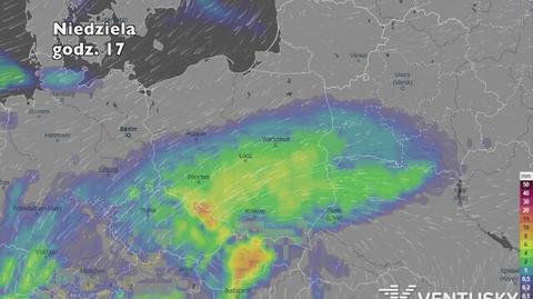 Prognozowane opady na najbliższe dni (Ventusky.com) | wideo bez dźwięku