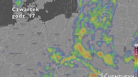 Opady w najbliższych dniach (ventusky.com | wideo bez dźwięku)