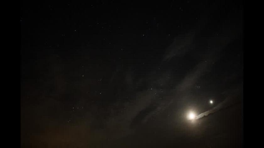 Przelot ISS na tle koniunkcji Wenus z Księżycem