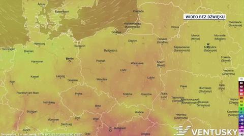 Prognoza temperatur w dniach 23-27.07