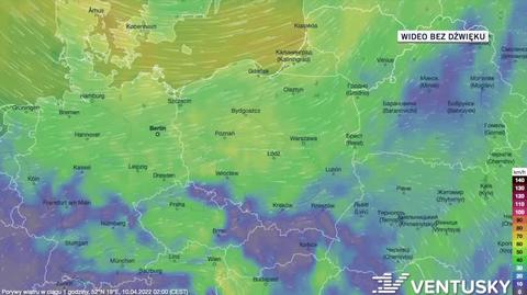 Prognoza porywów wiatru na kolejne dni