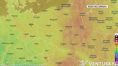 Prognozowana temperatura w kolejnych dniach