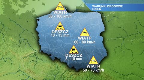 Warunki drogowe w piątek