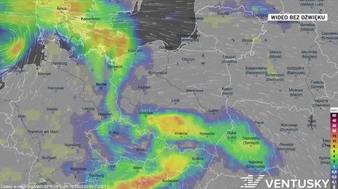 Prognozowane opady na kolejne dni