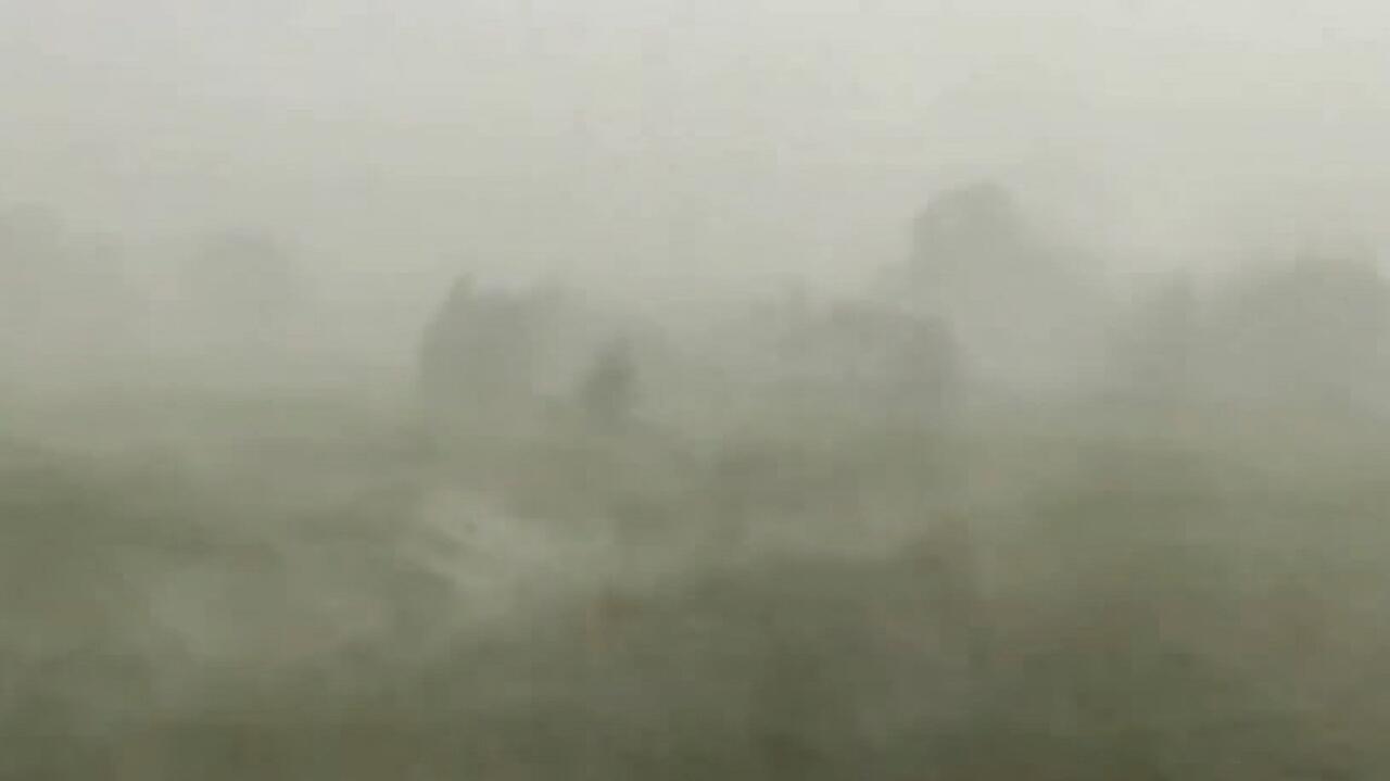 Violent thunderstorms with heavy rain sweep across parts of Poland
