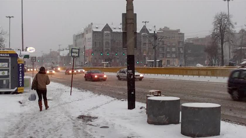 Atak zimy w Łodzi - Obfite opady śniegu
