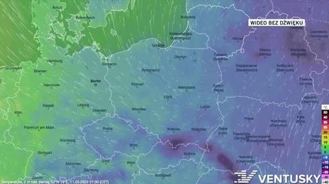 Prognozowana temperatura w dniach 11-15.03