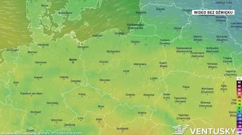 Prognozowana temperatura na kolejne dni