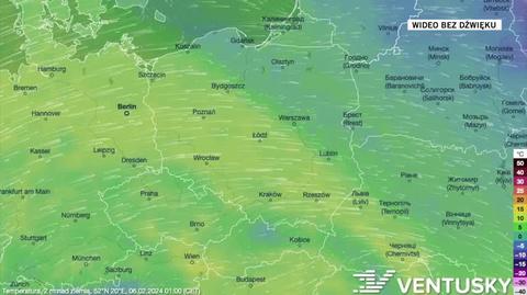 Prognozowana temperatura w dniach 6-10.02