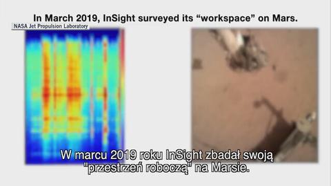 Warunki pracy sondy InSight 6 marca 2019 roku