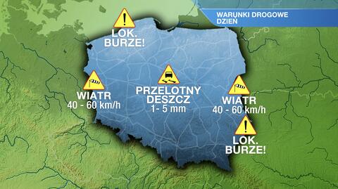 Warunki drogowe w piątek