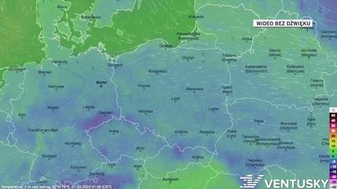 Prognozowana temperatura w kolejnych dniach