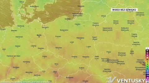 Prognozowana temperatura w dniach 20-24.07