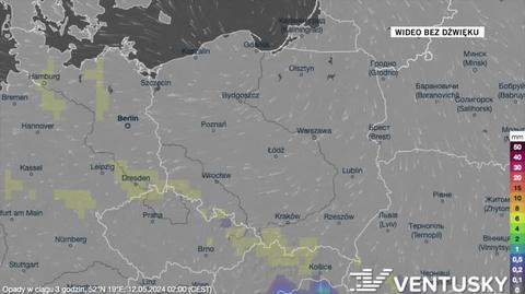 Prognozowane opady w kolejnych dniach