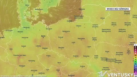 Prognozowana temperatura w kolejnych dniach 